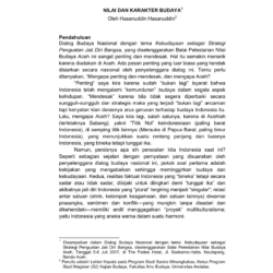 Karakteristik Budaya Nasional di Indonesia