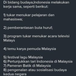 Kerja Sama Malaysia dengan Indonesia di Bidang Kebudayaan adalah