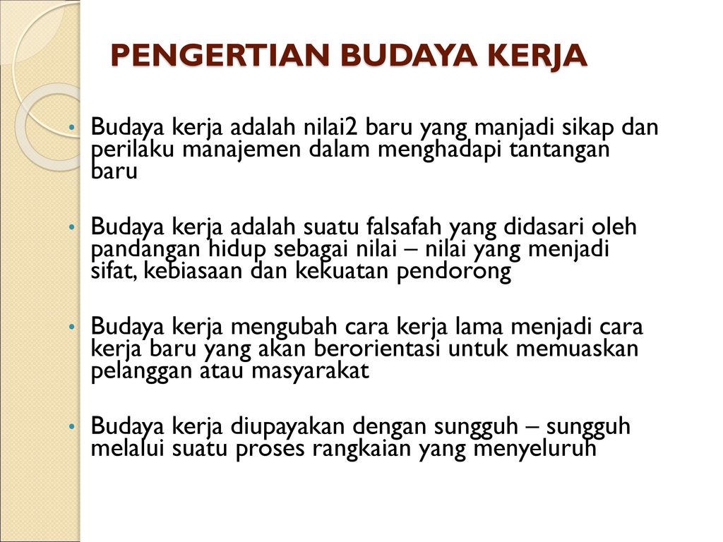 Pengertian Budaya Kerja Menurut Para Ahli - Situs Budaya